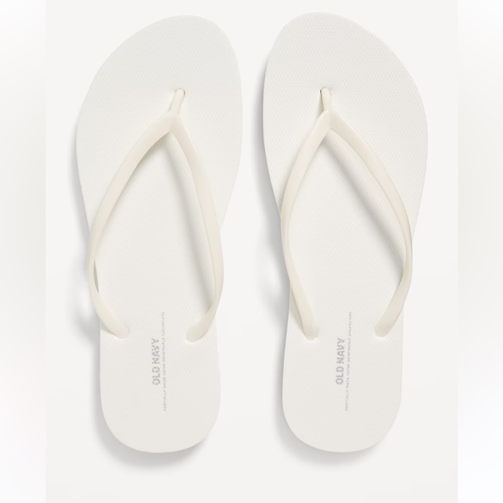 NWT Old Navy White Flips Flops! Bought for a wedding and didn’t use. Found them!